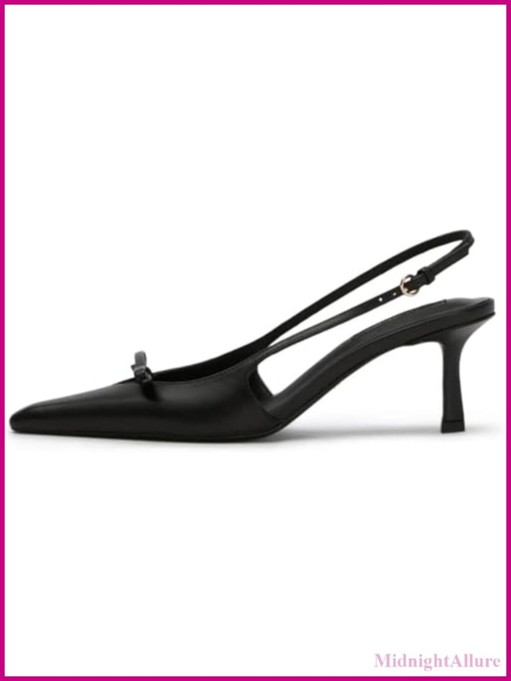 Slingback Kitten Heels Pointed Toe Bow Pumps Wedding Party Shoes